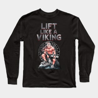 Lift Like a Viking: Conquer Your Workouts with Norse Might Long Sleeve T-Shirt